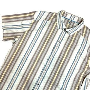 KUHL‎ Intriguer Short-Sleeve Shirt Mens Medium in Sahara Sun snap down